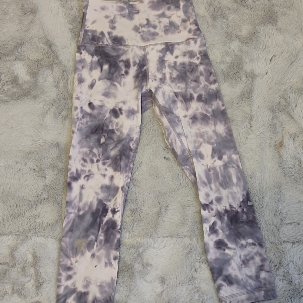 Lululemon Athletica Purple Tie-Dye Leggings